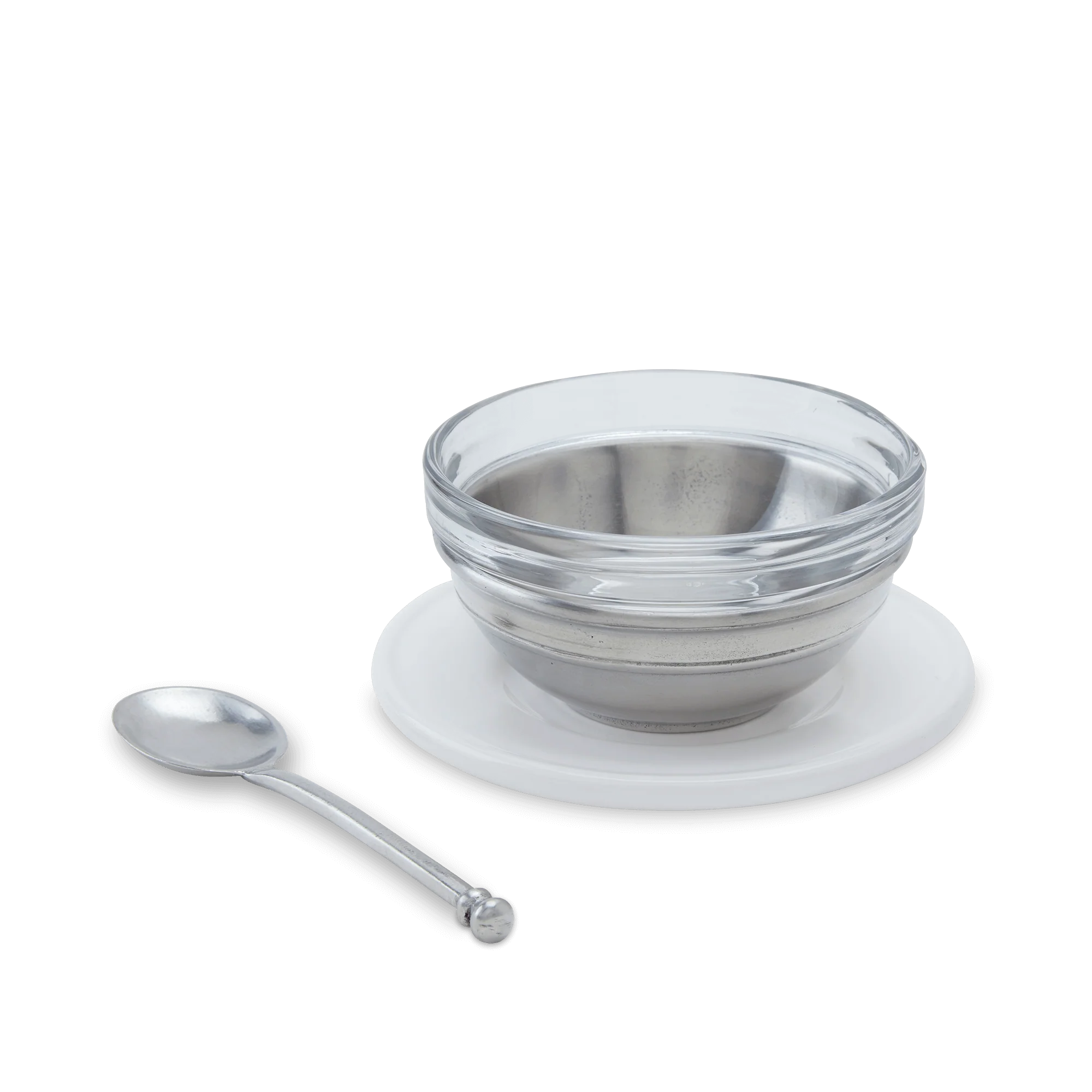 Convivio Condiment Uno with Spoon & Ceramic Saucer - Image 2
