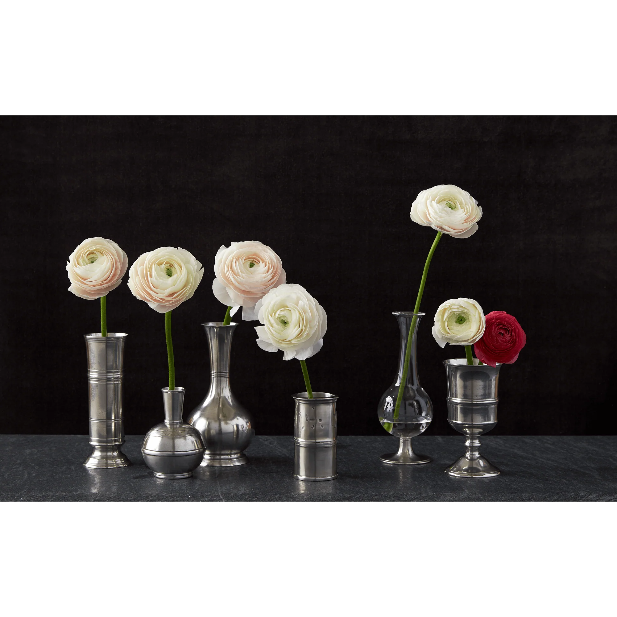 Pewter Footed Glass Vase - Image 3