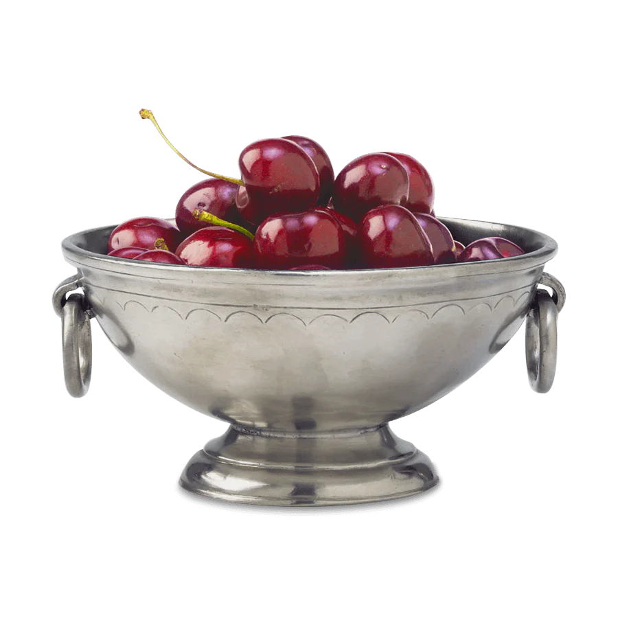 Small Footed Bowl with Rings