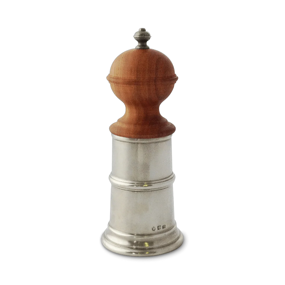 Wood & Pewter Salt Mill